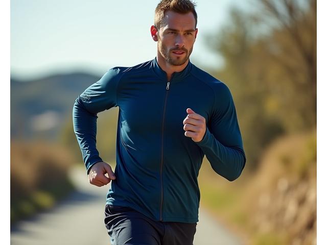 Coureur en vêtements techniques Élan Sportif