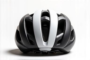 Casque de cyclisme noir et blanc avec aérations