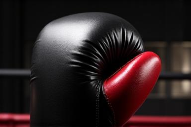 Gants de boxe noirs avec détails rouges