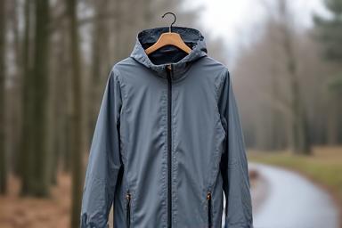 Veste de running légère coupe-vent grise